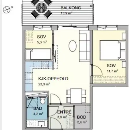 Daire Modern And Scandinavian Style With Parking Trondheim